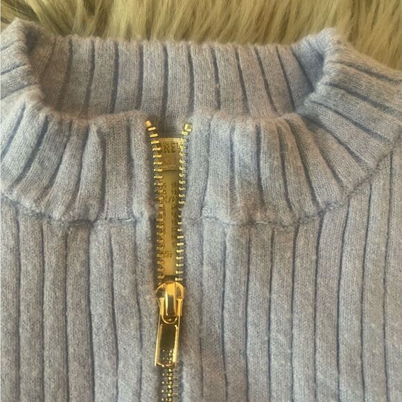 Forever 21 Girls Ribbed Quarter Zip Sweater, 9/10 - Picture 6 of 9